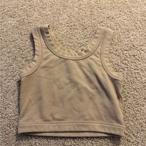 Madewell Tan Textured Tank Top